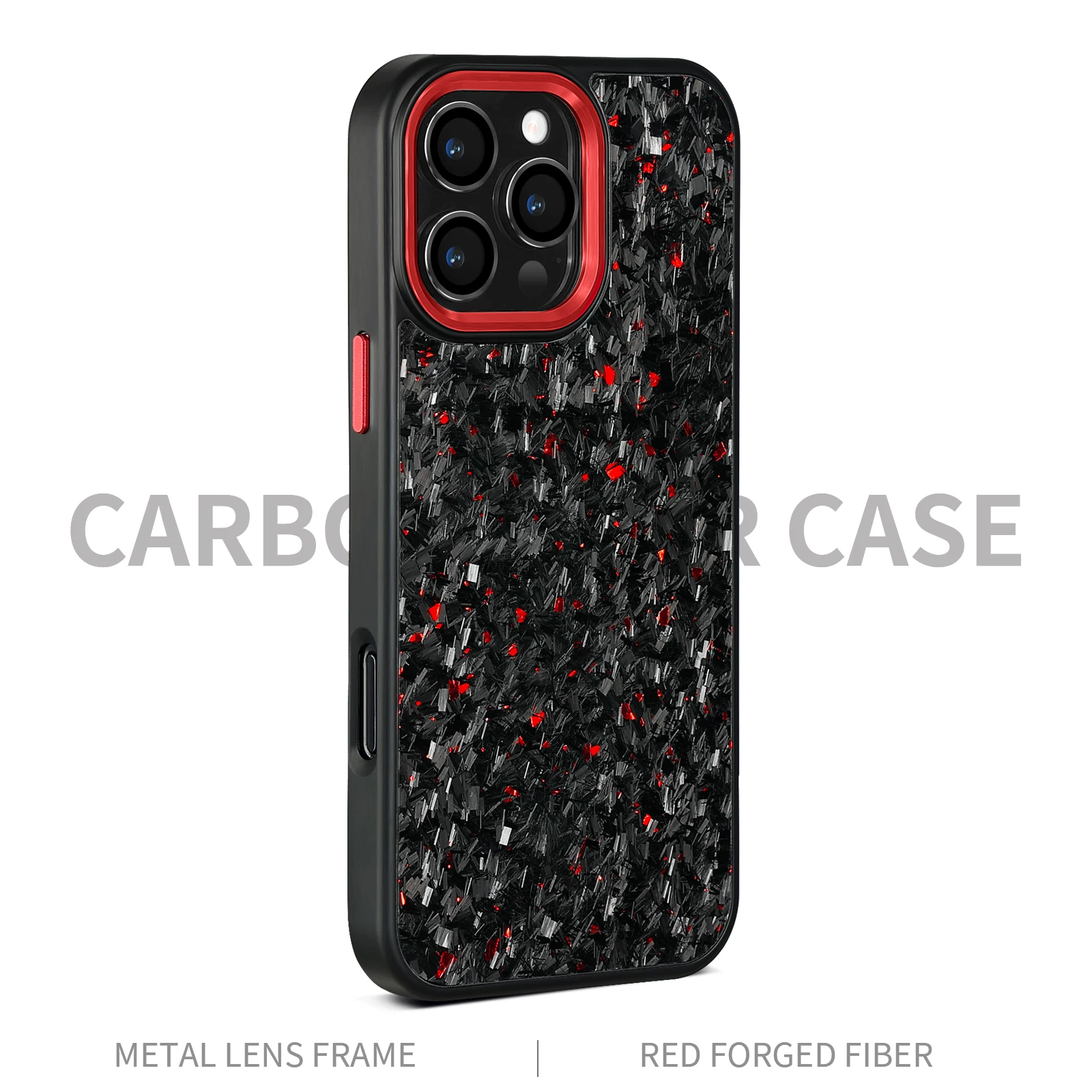 Glossy Metal Frame Real Carbon Fiber Shockproof Wireless Charging Case
