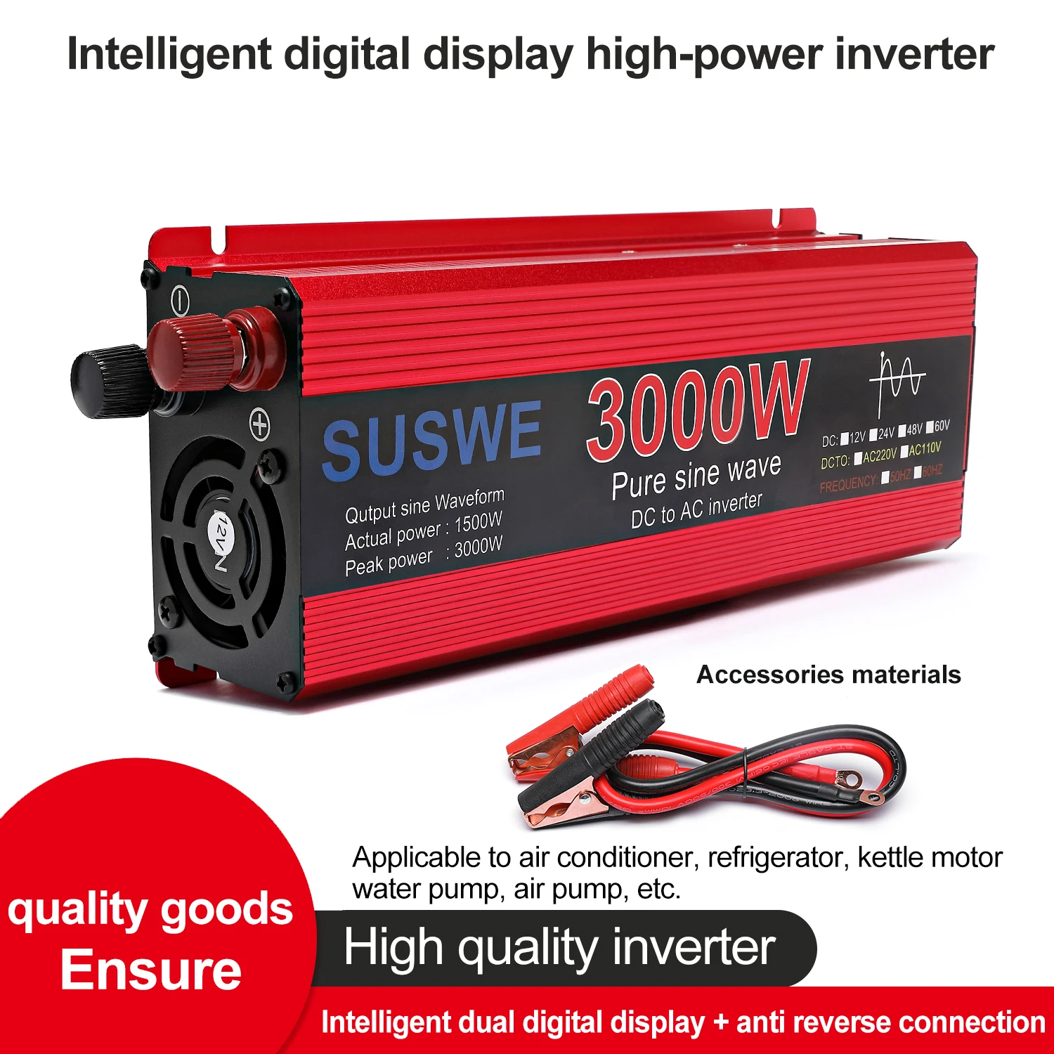 Inverter 12V 220V Inverter Solare 500W 1000W 2000W 2200W Trasformatore Di Tensione Portatile Caricatore Automatico Convertitore Inverter Di Potenza Pe