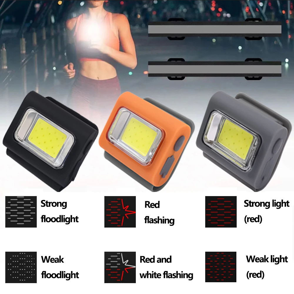 LED Running Light Outdoor Backpack Safety Clip Portable Magnetic Emergency Light