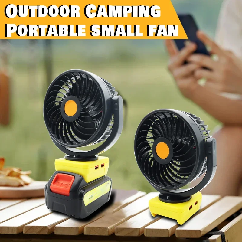 

Electric Fan USB Mobile Phone Charger Portable Power Bank Fast Charge for DeWalt 20V 60V Li-ion Battery DCB183 DCB203 DCB206