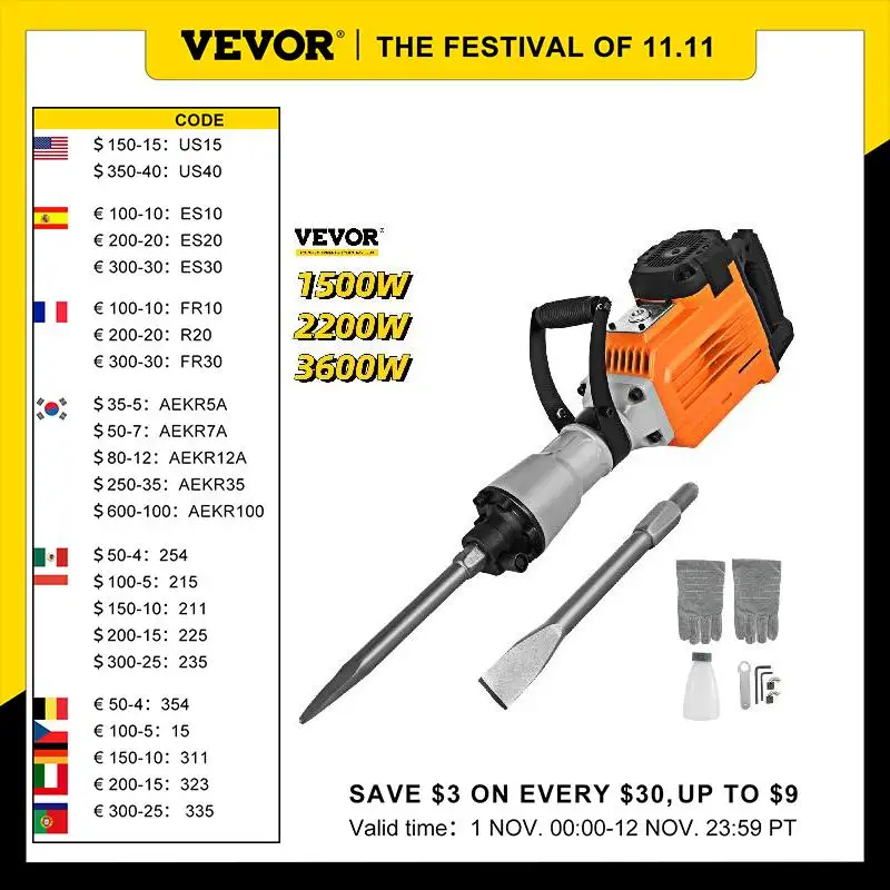 Rotary Hammer Drill Machine Concrete Breaking Concrete Hammer Drill
