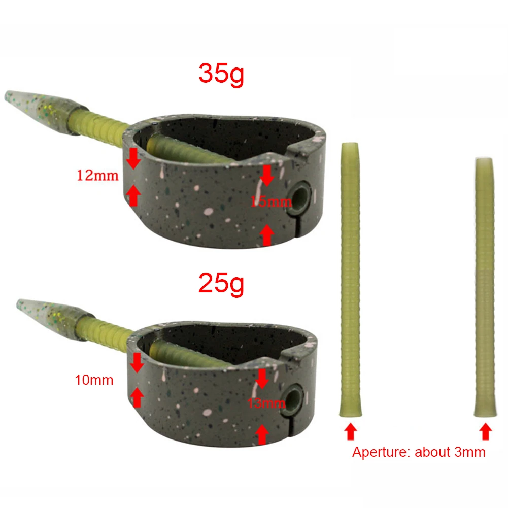 25g/35g Carp Fishing Bait Holder Zinc Alloy Fishing Bait Feeders Holder Quick Release Carp Feeders Portable Fishing Tackle Tool