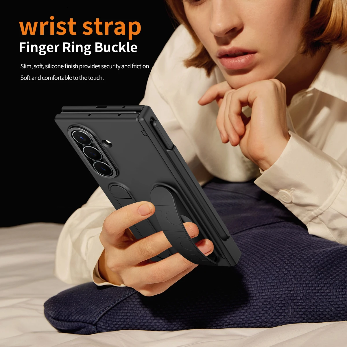 Enhanced Protective Hard Case with Wrist Strap and Stand