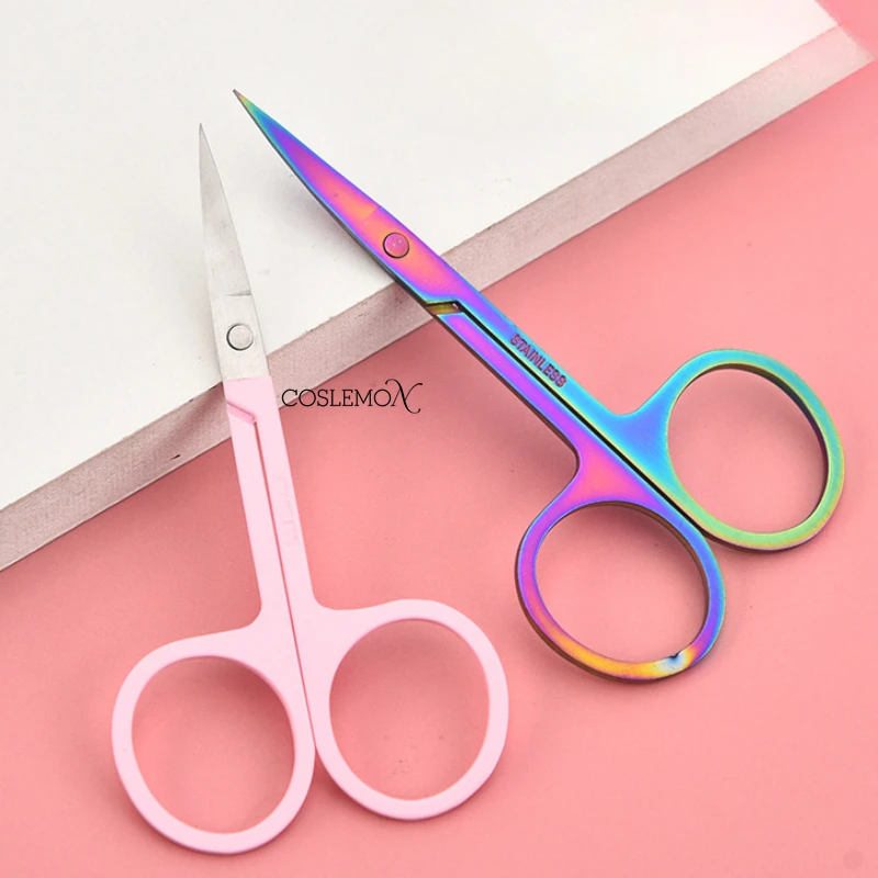Small Scissors Nails Art Stainless Steel Small Eyebrow Nose Hair Scissor Cut Facial Trimming Beauty Makeup Accessories Manicure Nose Hair Scissors Facial Hair Scissors Manicure Scissors Eyebrow Scissors Stainless Steel Scissors