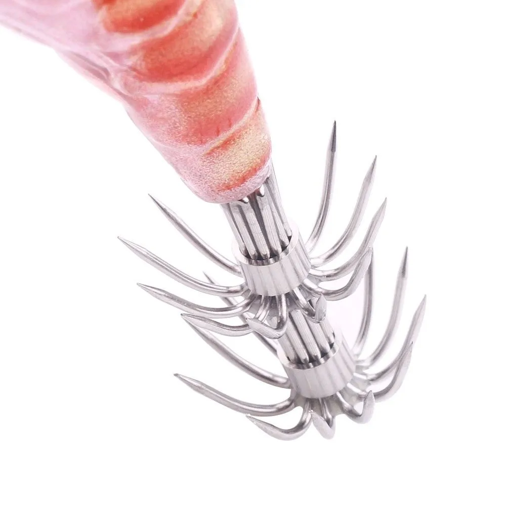 10cm 12g 2,5 # Haken Angeln Locken Künstliche Tintenfisch Haken Jigs Nachtleuchtende Tintenfisch Tintenfisch Jigs Lockt Spinnerbait Holz Garnelen – Detail 7