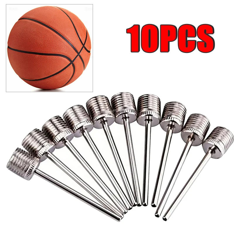 Sport Ball Inflating Pump Needle 10/20pcs for Football Basketball Soccer Inflatable Air Valve Adaptor Stainless Steel Pump Pin