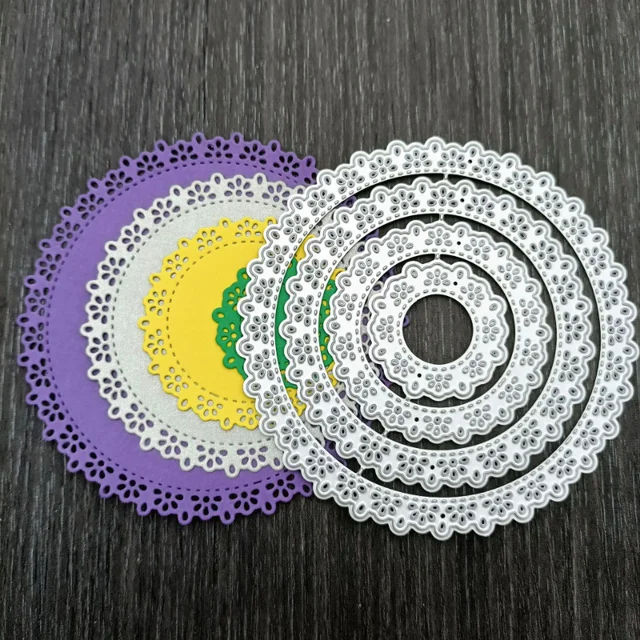 Round Lace Border Metal Cutting Dies 1