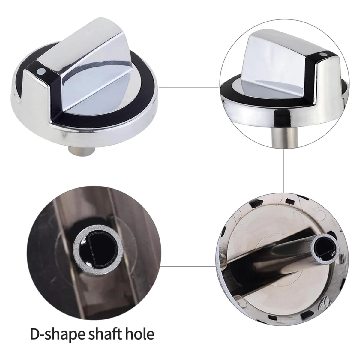W10284885 Stove Control Knob Compatible with for Whirlpool Range Oven Burner, Replacements Part WPW10284885, (5 Pack) HOT