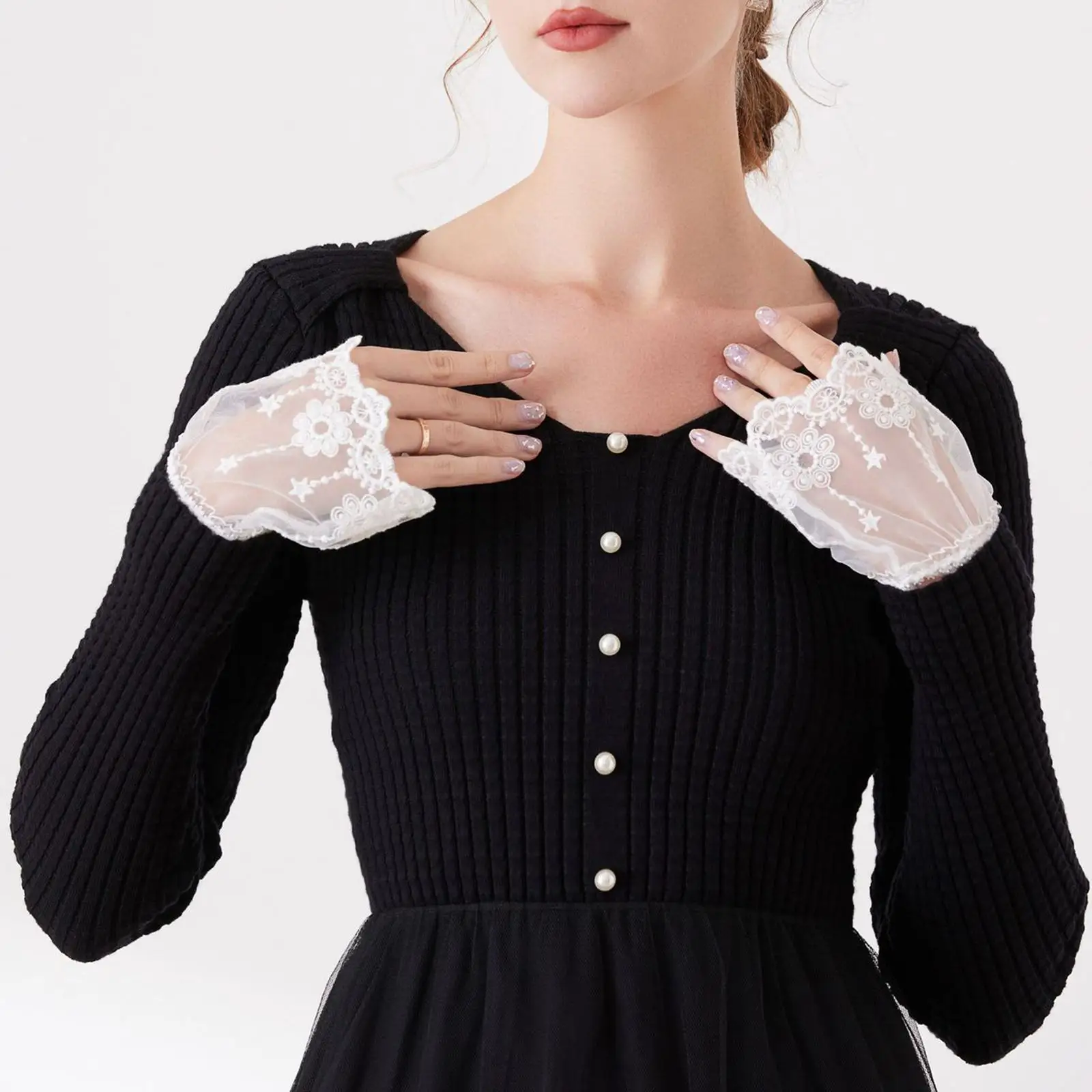 False Wrist Cuffs Versatile Stylish Clothing Decoration Lightweight Sleeve Cuffs