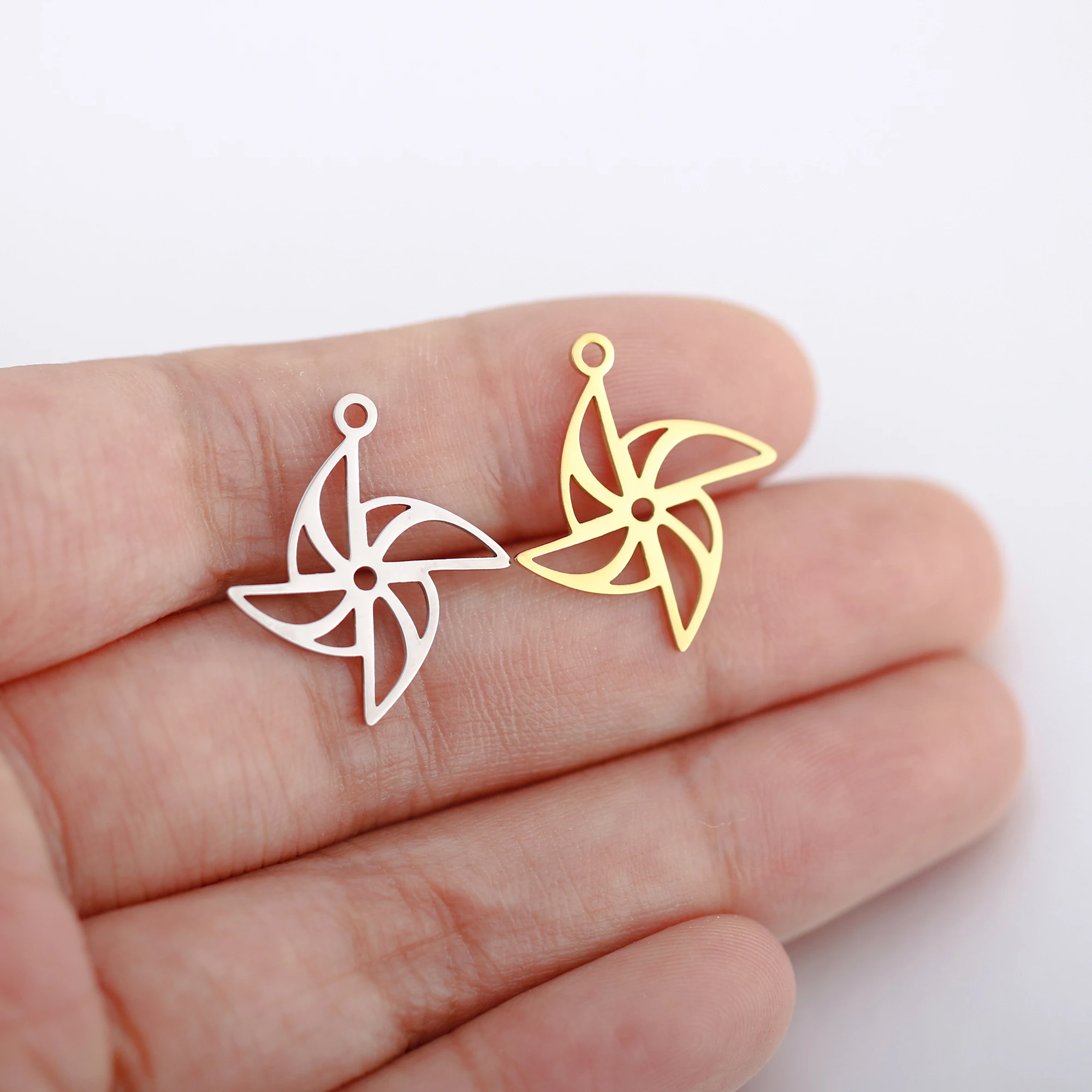 5 teile/los Feder Pilz Niedlichen Hund Haustier Blume Gold Farbe Charme Für Schmuck Machen Liefert Diy Halskette Ohrringe Armband – Detail 15
