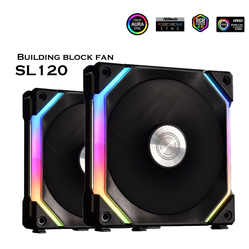 Uno-kit Ventilador Modular Sl120 140 Rgb Pwm Corrente em Margarida sem Cabo Rgb L-connect Uni Hub li li - Imagem 2