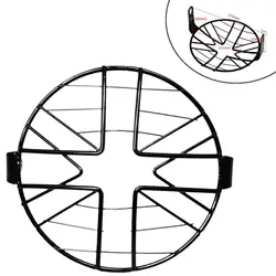 Motorcycle Headlight Mesh Grill Guard - Protective Front Lamp Grille Cover for Cafe Racer and Cruiser (Universal Black)
