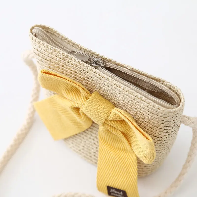 2 Pcs Children Straw Hat and Shoulder Bag Set Girls Summer Outdoor Beach Cap Cute Bow Travel Beach Sun Hat Bag straw hat baby sun hat outdoor sun hat baby hat set