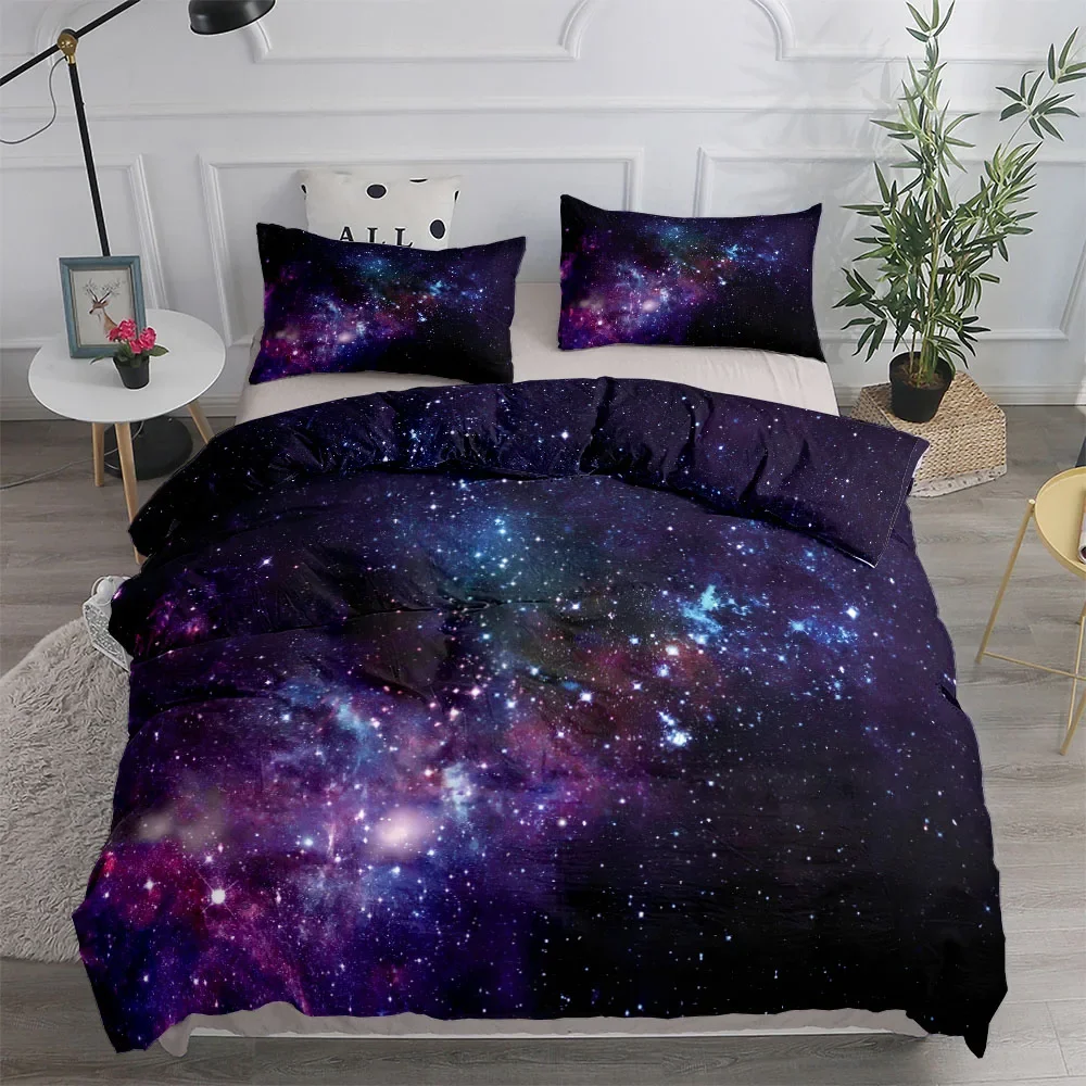 Abstract Space Nebula Duvet Cover Set UK Single Double Queen King US Twin Full King Size Bed Linen Set