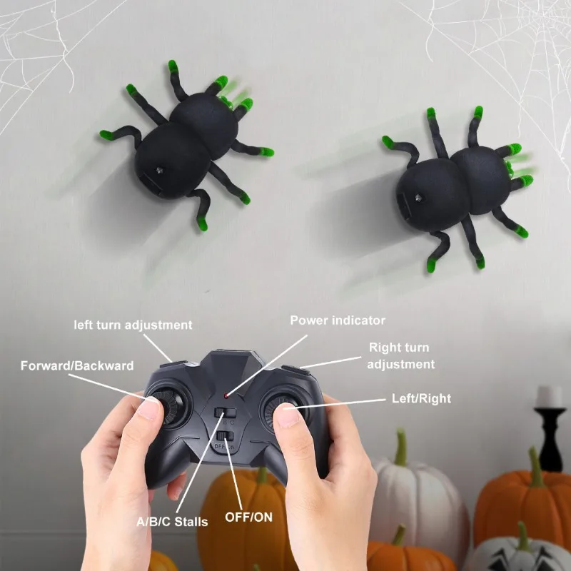 RC Toy Prank Simulation Spider Wall Climbing Remote Control Stunt Car Christmas Halloween Funk Toys Gifts for Adult and Children 5