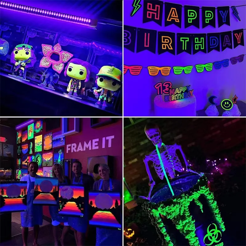 Black Light UV Lamp Strip T5 Tube 5VWUSB Indoor Ambient Light Money Detector Decor UV395NM Nail Ultraviolet Lamp