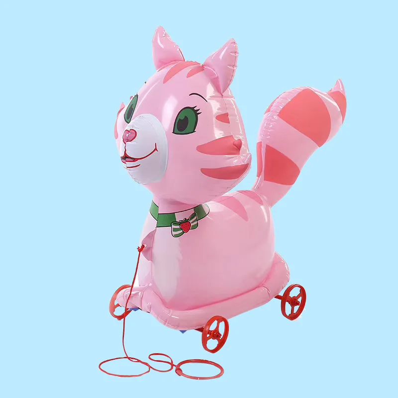 Children's Pull String Inflatable Toys Simulation Cat Duck Frog Airplane PVC Inflatable Toys Baby Toddlers Interactive