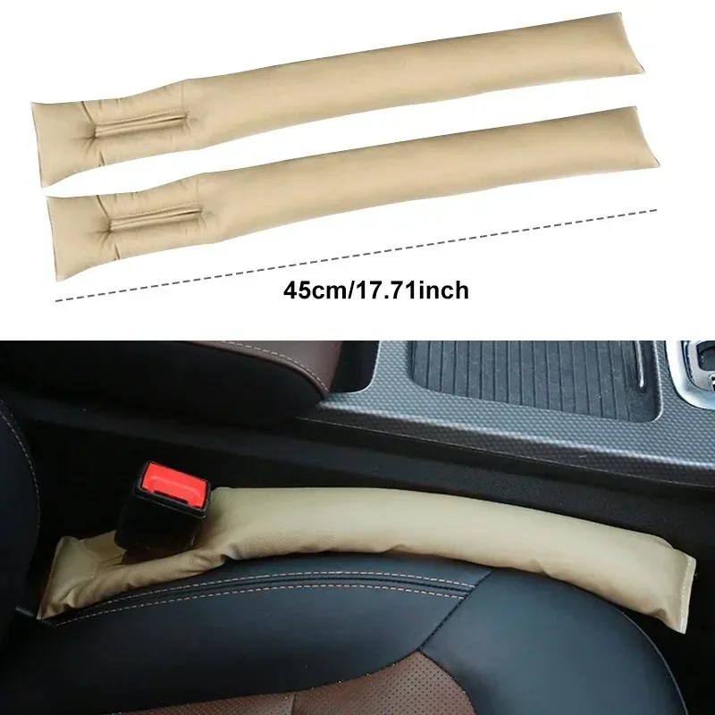 Premium Leather Car Seat Gap Filler - Soft Padding & Spacer Organizer for Seamless Interior Styling (1/2/4 Pack)