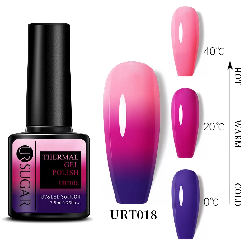 UR SUGAR-esmalte de Gel térmico ultrafino para uñas, barniz de 3 capas que cambia de temperatura, para manicura UV Led