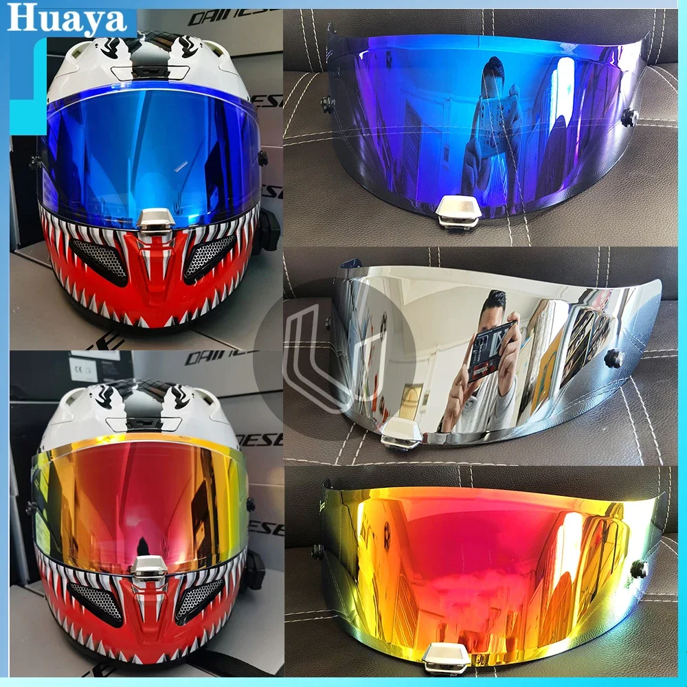 10 Colori Oro Iridio Moto Full Face Casco Visiera Custodia Per Lenti Per Maschera Visiera Hjc Rpha-11/70