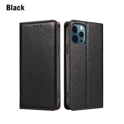 Ultra-Thin Magnetic Leather Flip Case - Premium Protective Cover for Xcover 5 (Black)