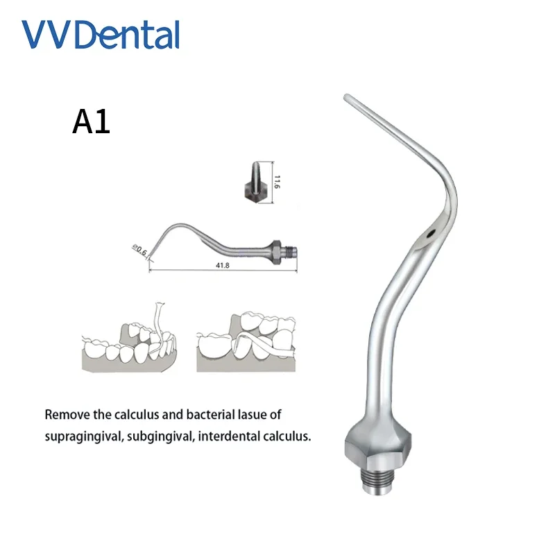 

VV Dental Air Scaler Tips Scaling Polishing Tip Compatible With AMDENT for Remove Calculus Dental Equipment A1