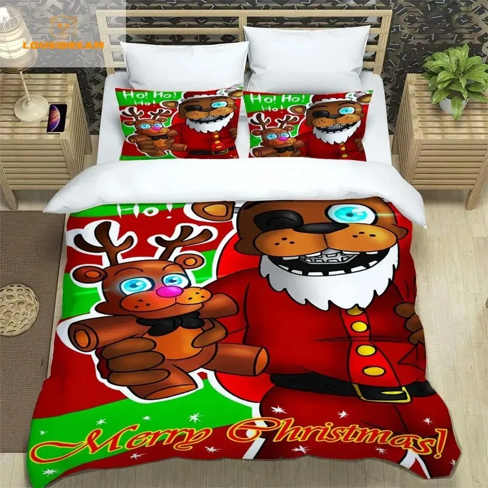 F-Five-Nights At Freddy´s FNAF Bedding Sheet Set King Twin Double Boys Bedding Mircofiber or Polyester Duvet Cover 6