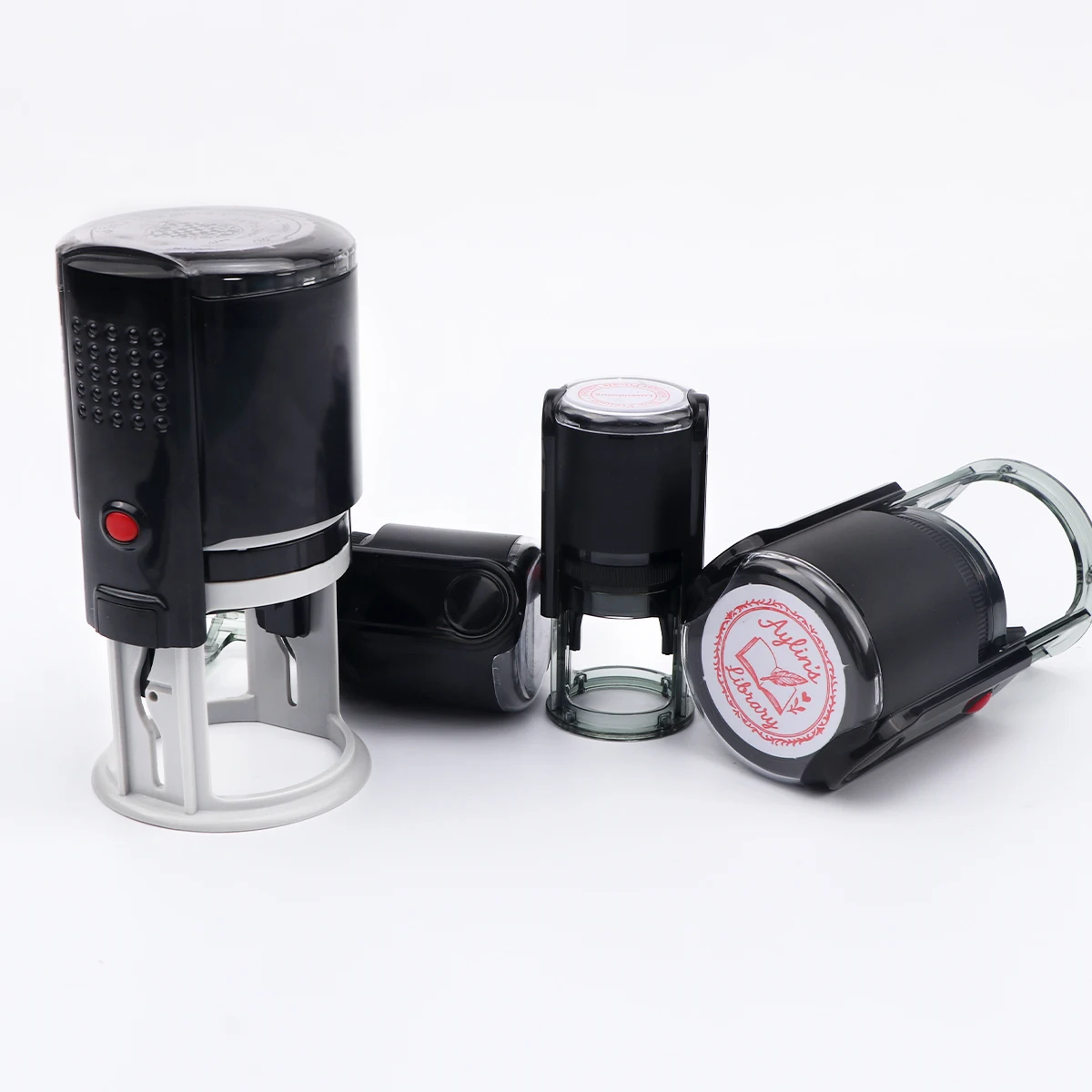 Custom Self-Inking Stamp 25/30/40/50mm Round Logo Design Personalized Press-type for Wedding Invitation Envelope