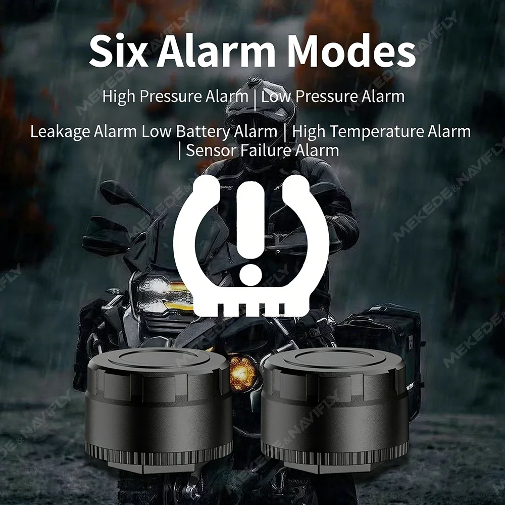 Sistema di Monitoraggio Pressione Pneumatici TPMS BT 5.4 per Auto, Moto, Tricicli e Camion con Visualizzazione su App per Smartphone Apple iOS e Android - immagine 5
