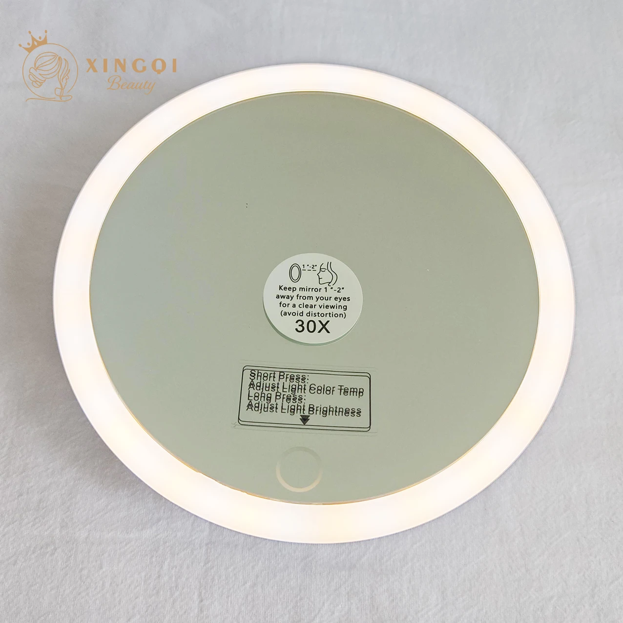 라이트 업 돋보기 10x led 20x 30x 이동식 흡입 컵 면도 usb 충전식 6 인치 가방 거울 빈티지