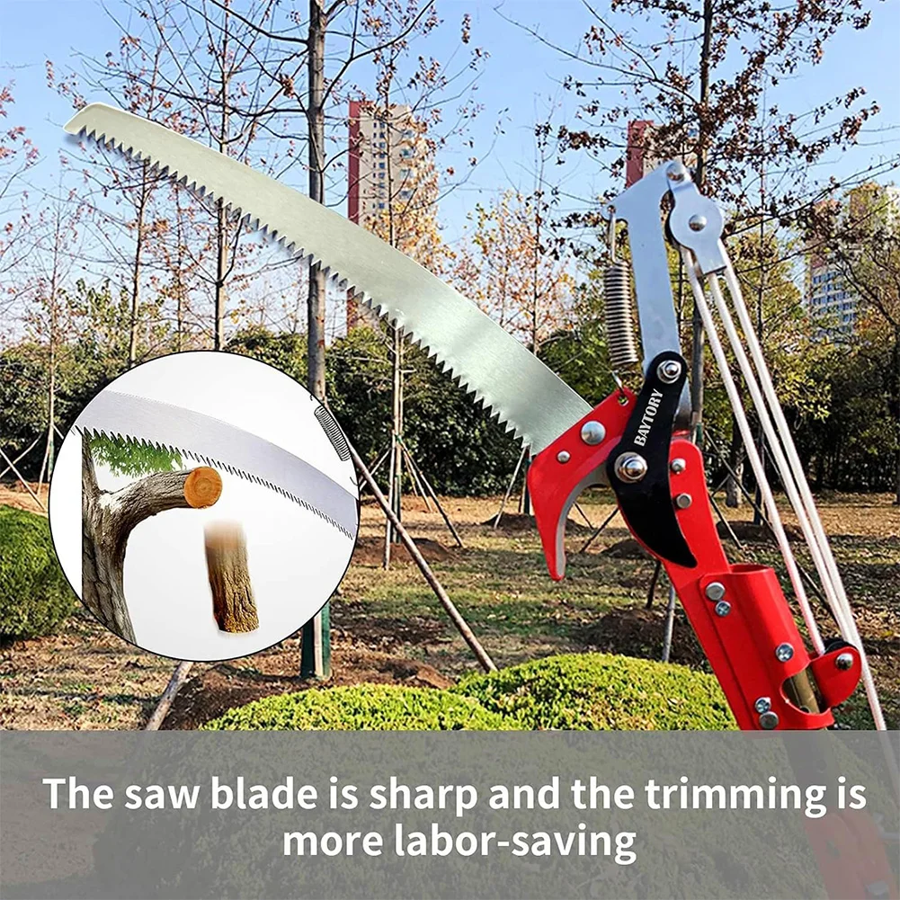 High-Altitude Branches Trimmer Labor-Saving High Altitude Three Pulley Pruning Scissors Branches Cutter Fruit Pick Cutting Tools