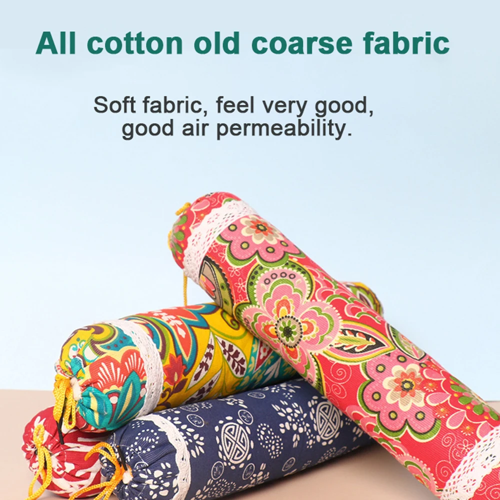 Wormwood cervical pillow Neck Sleep Health Pillow round moxa leaf pillow repair cylindrical neck old coarse cloth