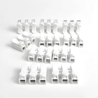100pcs 2/3 Pin Push-in Spring Loaded Connector, CH2 CH3 5A 250V Wire Cable Connector for Electrical Lighting 5