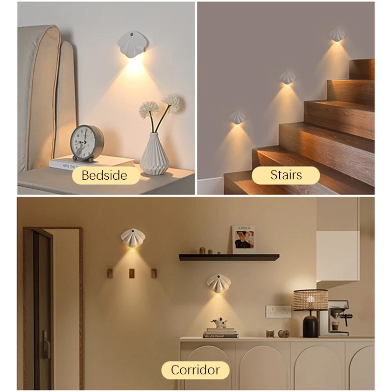 Rechargeable smart LED human body sensor night light