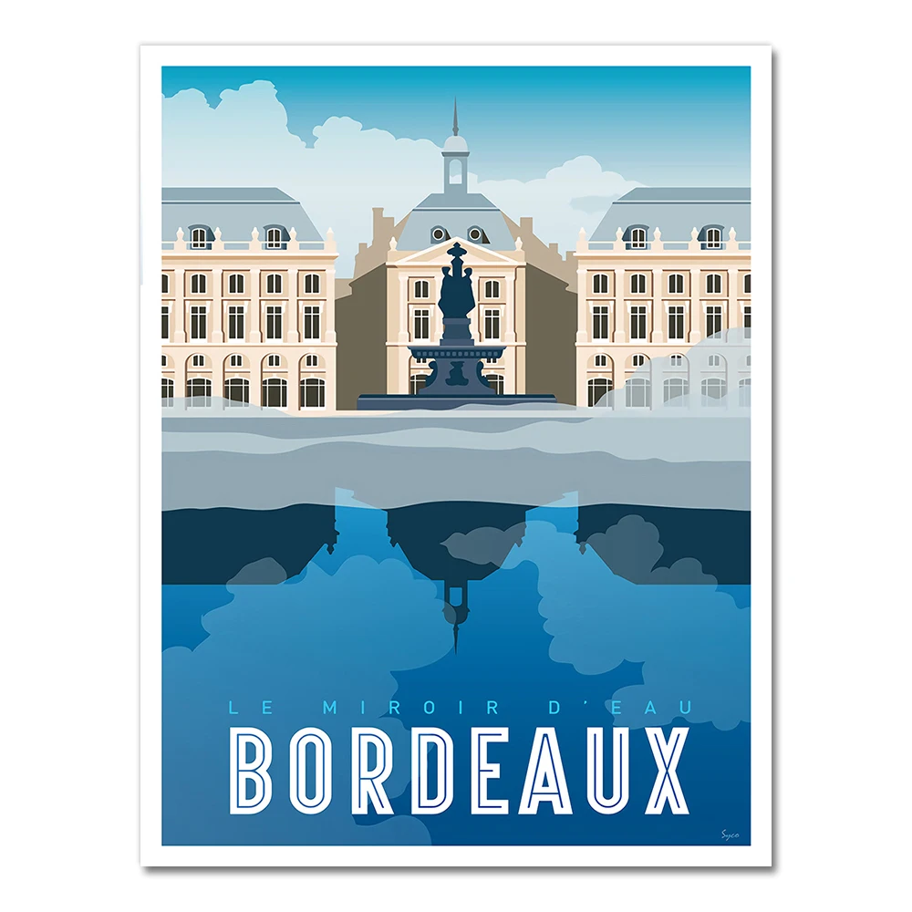 Affiche de voyage vintage des années 1900 Banque de photographies et d