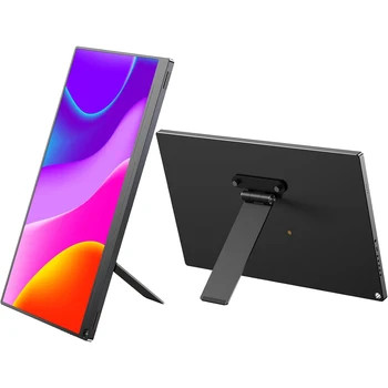 UPERFECT VESA 모니터 스탠드 암(핸드 나사 포함) M3/M4 데스크 마운트 슈트 7-18인치 휴대용 모니터 독립형 VESA 디스플레이 홀더 조정 가능한 브래킷 수직 데스크 마운트(회전/틸트/로타 포함)