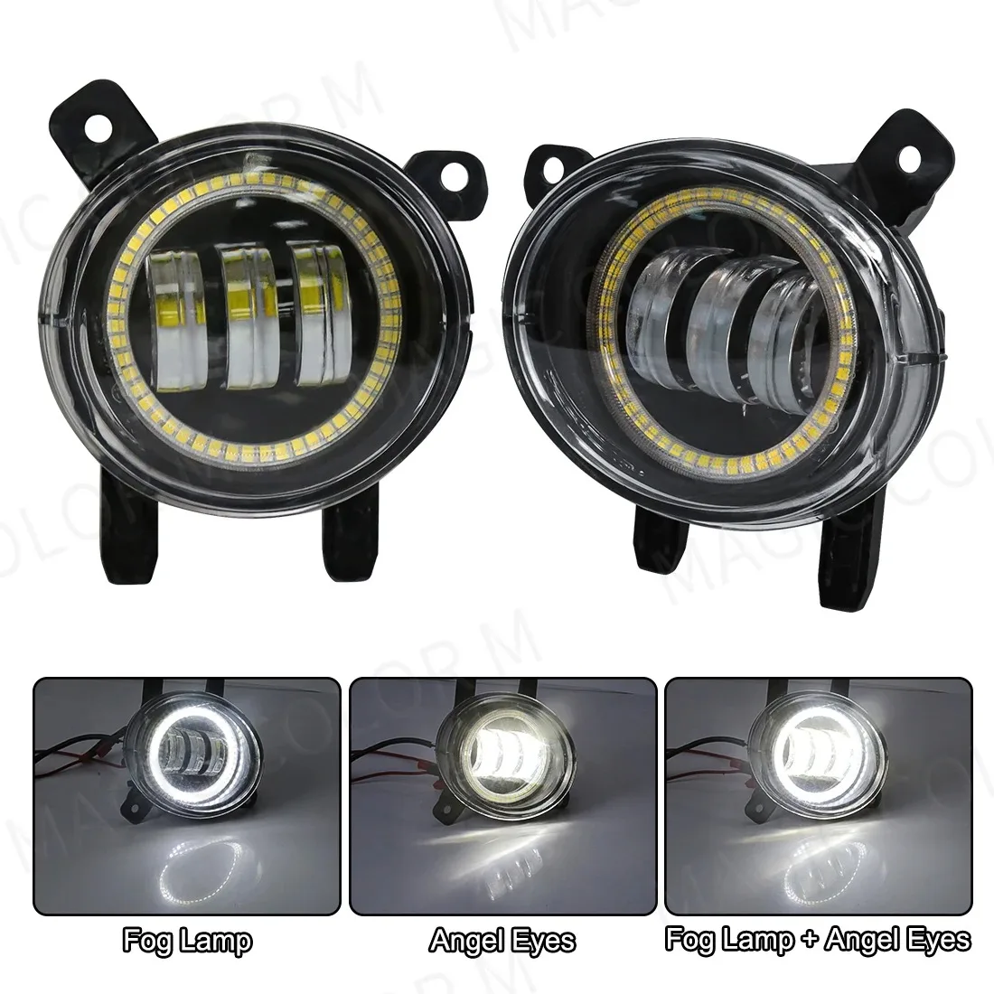 Mistlampen voor 2010-2018, F30, F31, F20, F21, F32, F33, F34, F36, F22, F23, F45, F46, led, directe vervanging of led naar halogeen, één paar met schone lens WISCOL