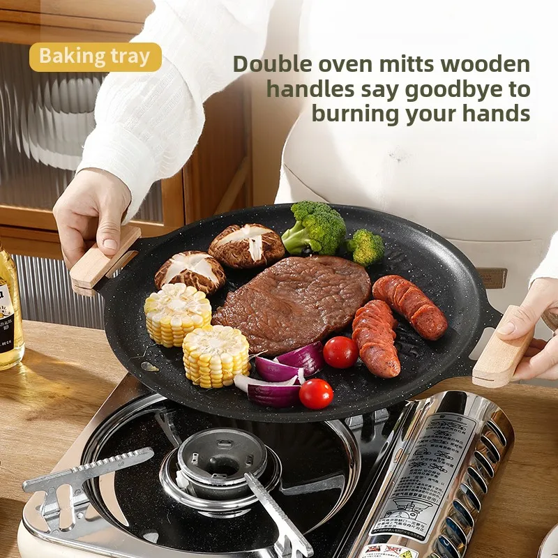 Grilling Outdoor barbecue Household teppanyaki BBQ pan