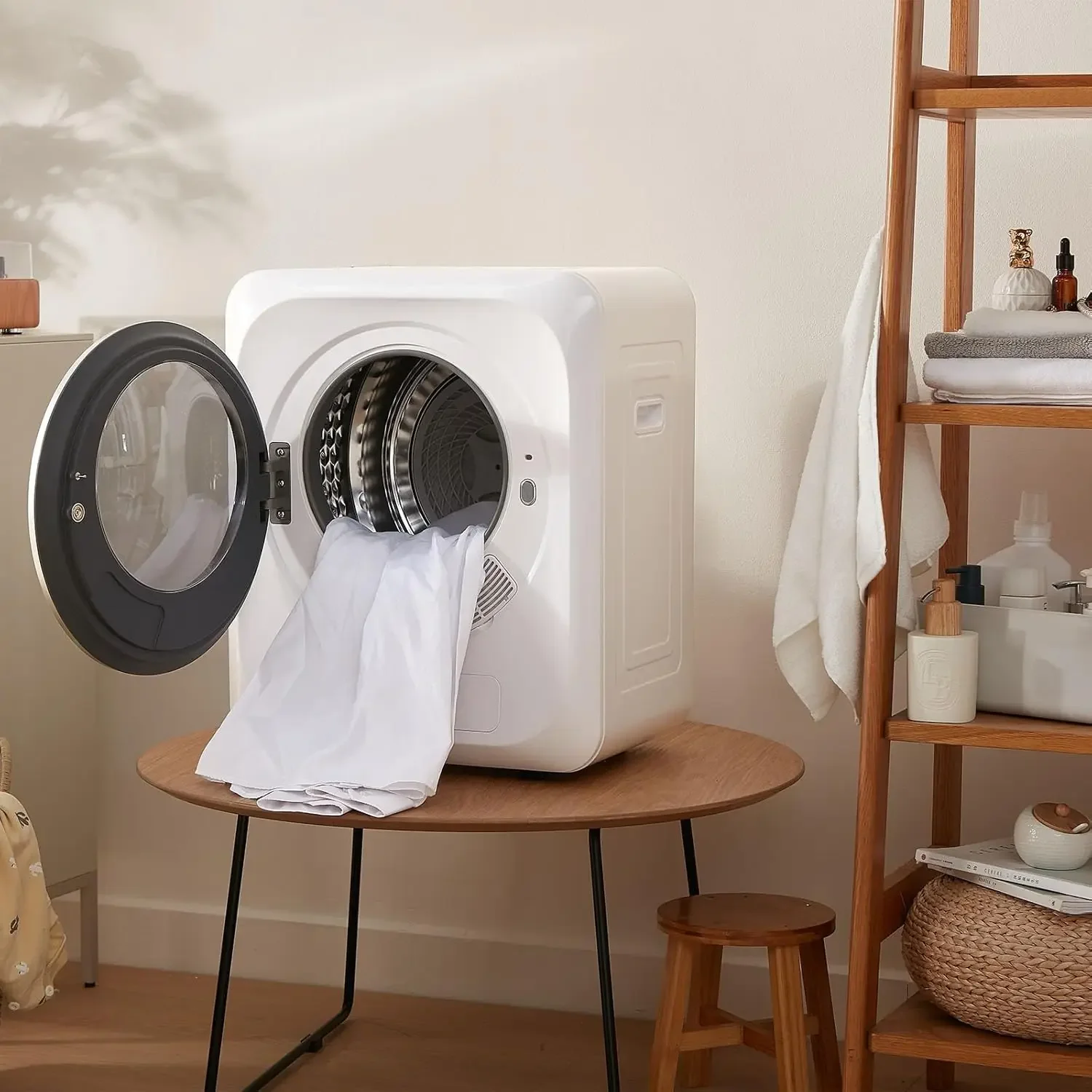 Dryer, 110V 10Lbs Portable Clothes Dryer with 5 Drying Modes, Stainless Steel Tub, 1.5 cu.ft Front Load Mini Dryer Mach 5