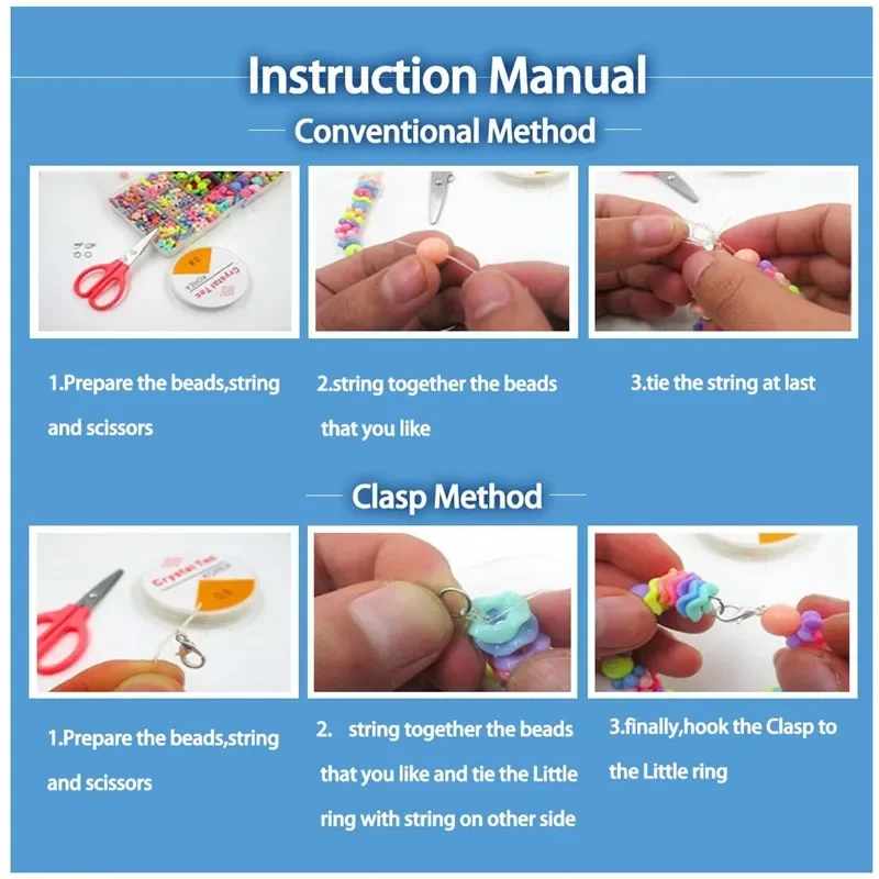DIY Handmade Beaded Children's Toys Creative Loose Spacer Beads Making Bracelet Necklace 24 Grid Girl Jewelry Set Girl Toy Gift beaded bracelet set beaded jewelry kit jewellery making kit friendship bracelet making kit