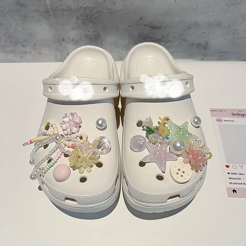 1set Puff Blume Schuh Charms Für Elegante 3D Floral Zubehör Vintage Blossom Schuh Dekor Für Frauen Mädchen Sommer schuhe – Detail 10