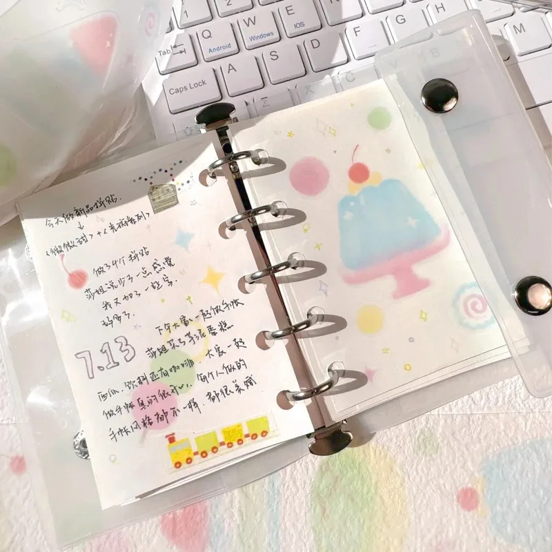 1pcs 많은 종류의 과일 케이크 접착 테이프 정크 저널 스크랩북킹을 위한 반투명 테이프 DIY 공예 장식 마스킹 테이프 스티커 용품