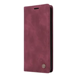 Premium Ultrathin Leather Flip Wallet Phone Case for Redmi Note 15 Pro 4G (Red 006)