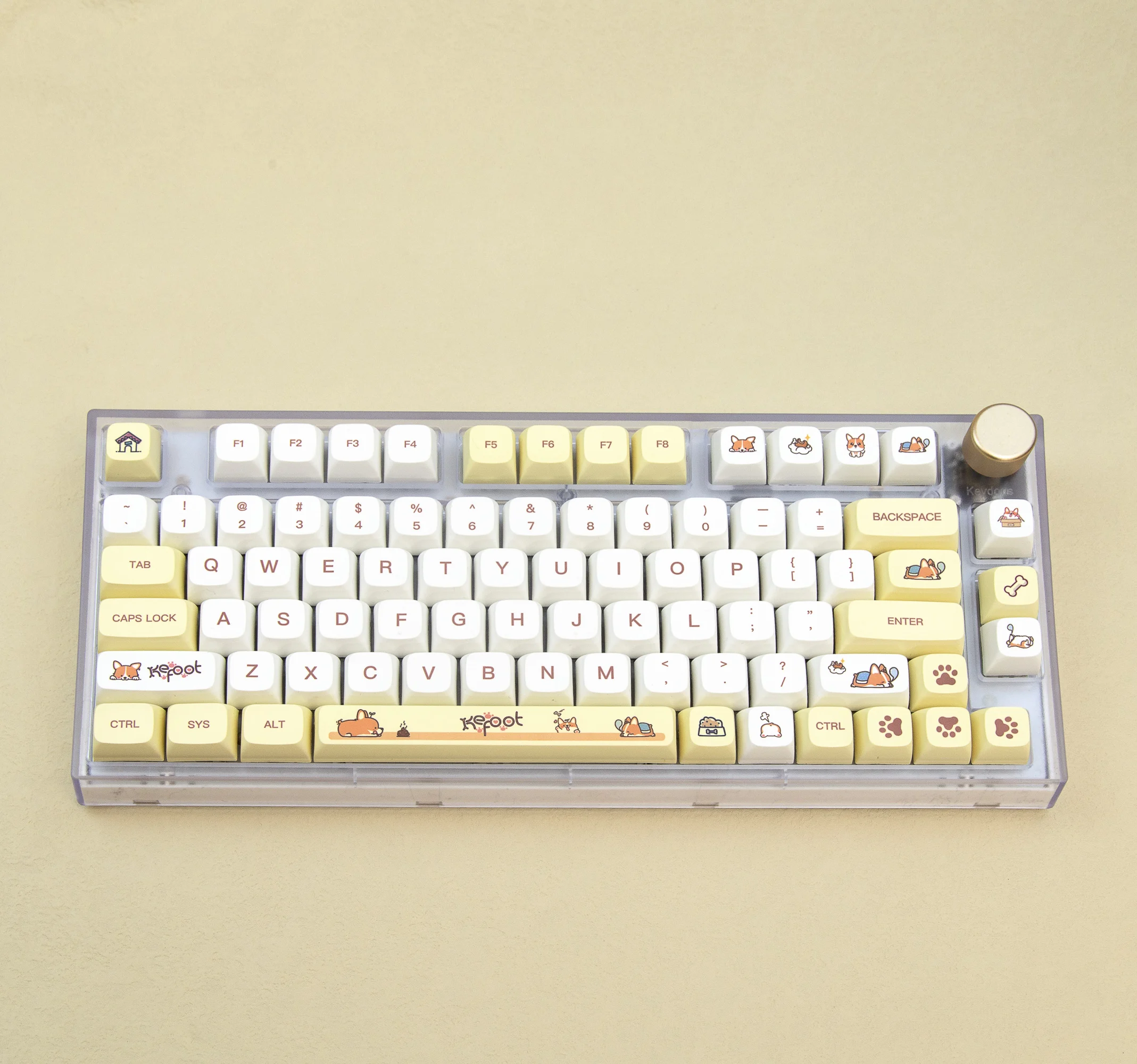 

135 Keys Corgi Themed keycaps XDA Profile PBT Dye Sublimation Keycaps for MX Switch Fits 61 64 68 87 96 104 Mechanical Keyboard