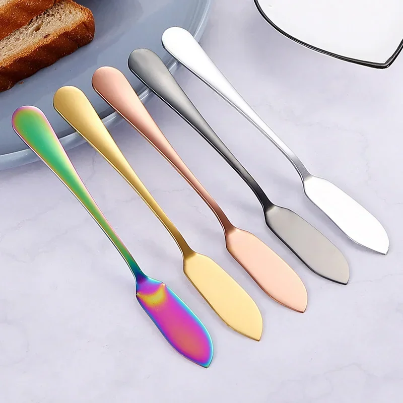 Stainless Steel Butter Knife Bread Cream Jam Spreaders Breakfast Spreads Knives for Cheese and Condiments Gold Dessert Tools