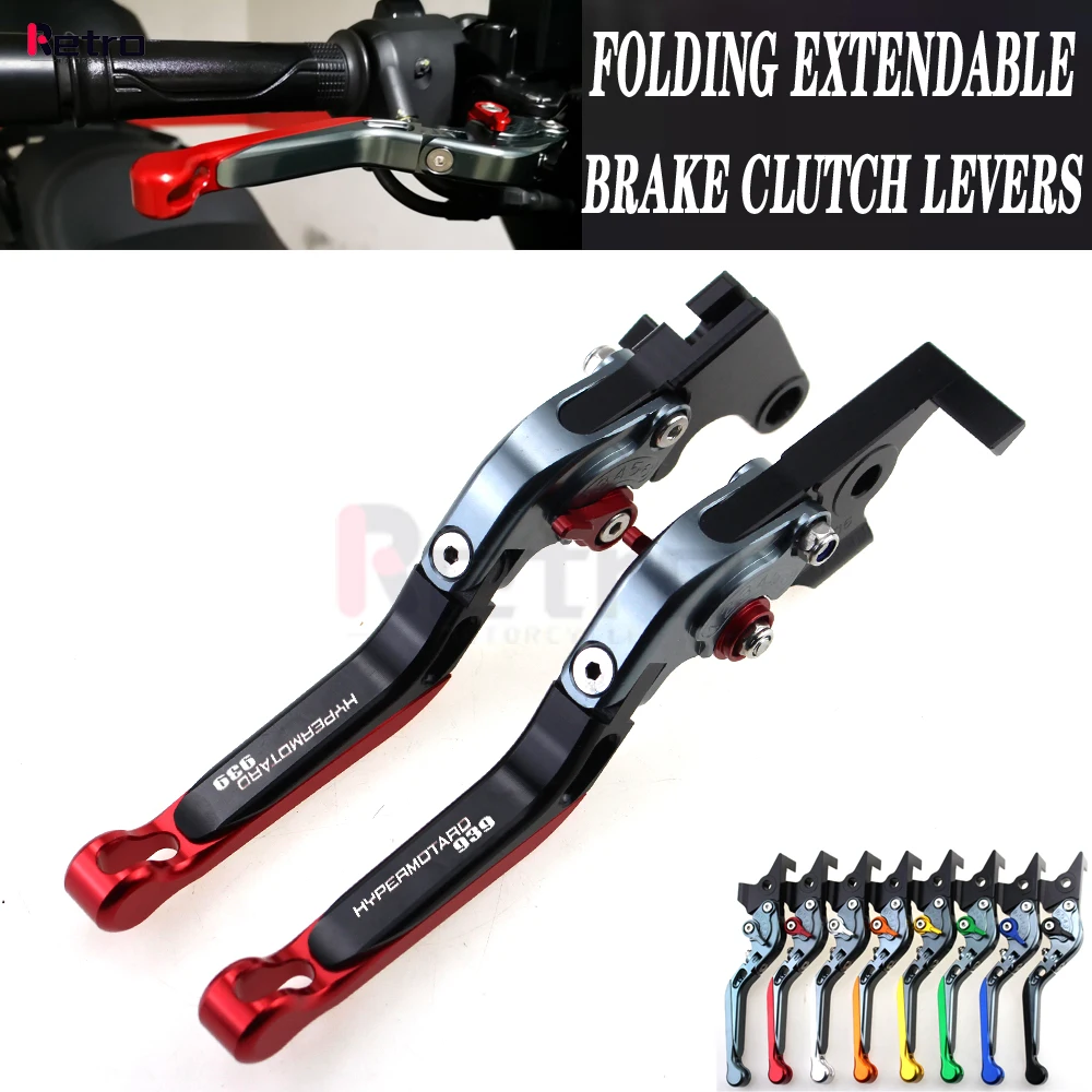 

For DUCATI HYPERMOTARD 939/Strada 2018 Motorcycle Folding Extendable Front Rear Brake Levers