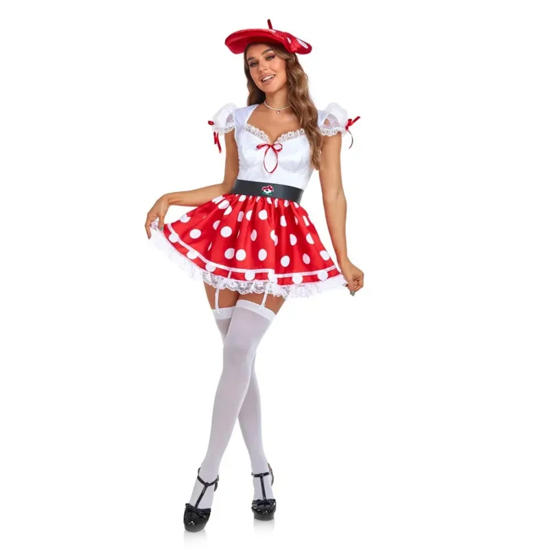 

Halloween Sexy Cute Cartoon Minnie Mouse Cosplay Costume Christmas Carnival Party Super Plumber Mary Princess Fancy Dress