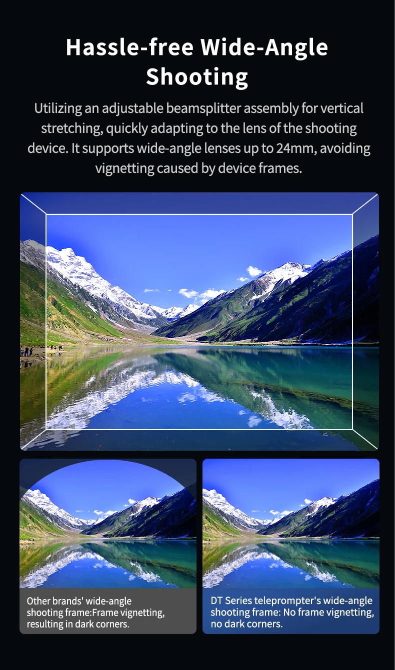 Desview T20 20-inch Professional Broadcast Teleprompter Applicable to Multiple S