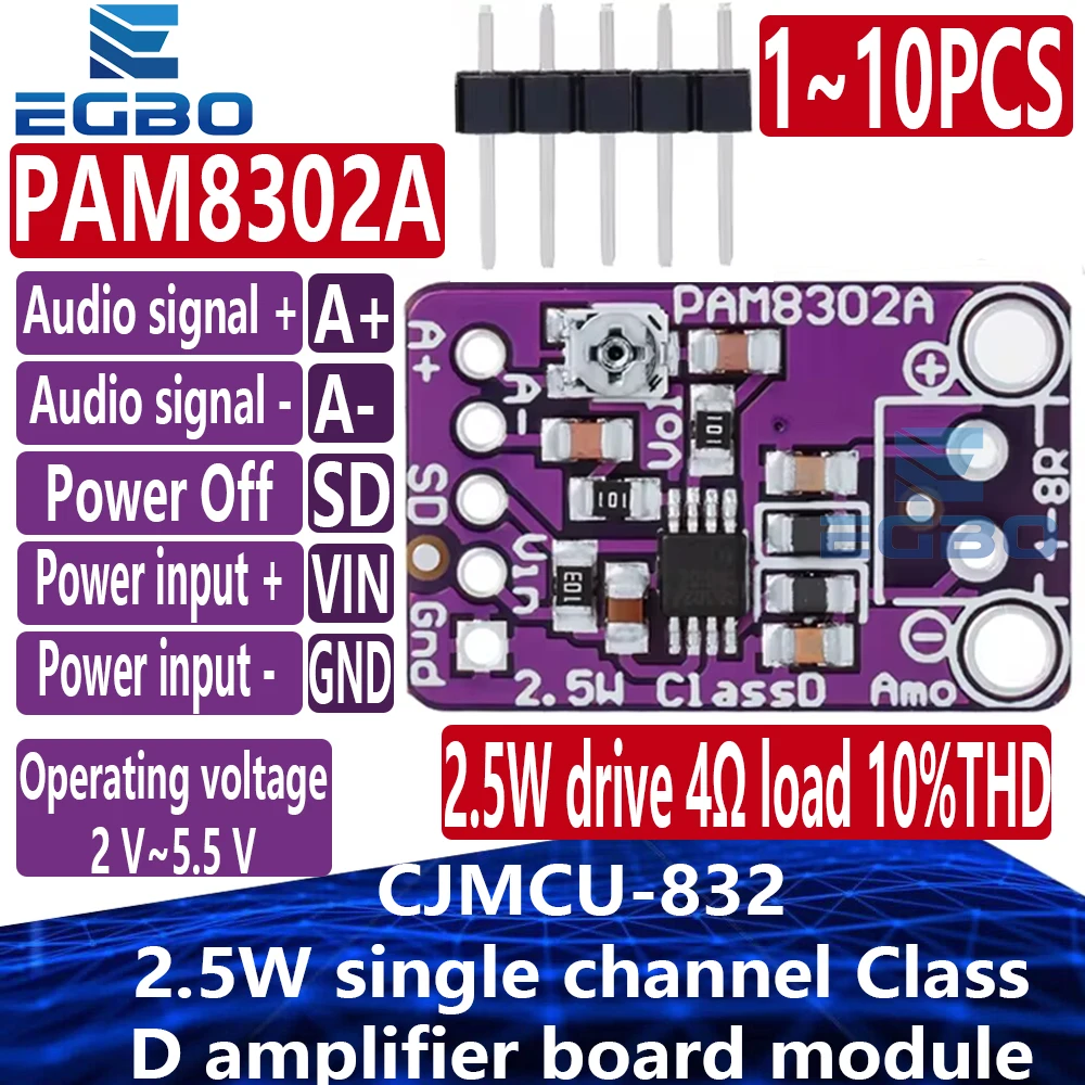 PAM8302A CJMCU-832 2.5W Single Channel Class D Audio Power Amplifier