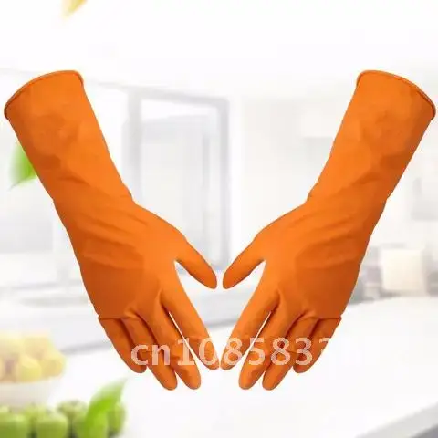 

Rubber Gloves Long Sleeve Water-proof Kitchen Dishwashing House Cleaning Tools Silicone Gloves